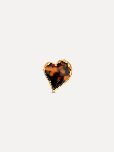Oscar De La Renta Tortoise Stone Heart Ring In Multi