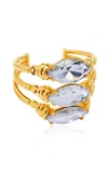 Oscar De La Renta Triple Navette Cuff In Gold