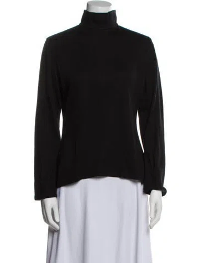 Pre-owned Oscar De La Renta Turtleneck Sweater In Black