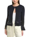 Oscar De La Renta Tweed Fringe Wool-blend Jacket In Multi