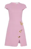 Oscar De La Renta Tweed Mini Dress In Pink