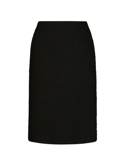 Oscar De La Renta Tweed Mini Skirt In Black