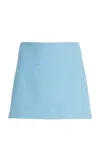 Oscar De La Renta Tweed Mini Skirt In Light Blue