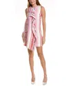 Oscar De La Renta Tweed Silk-lined Sheath Dress In White