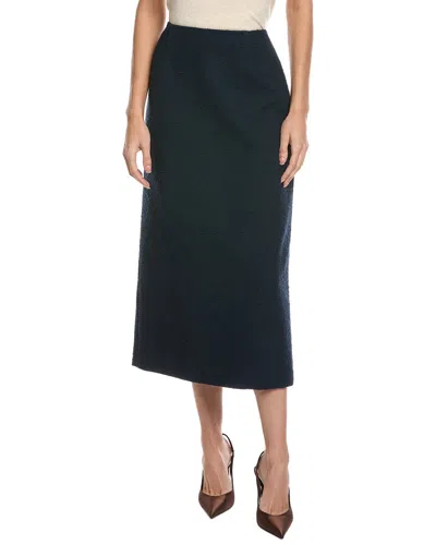 Oscar De La Renta Tweed Silk-lined Wool-blend Skirt In Black