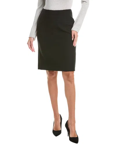 Oscar De La Renta Tweed Silk-lined Wool-blend Pencil Skirt In Black