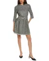Oscar De La Renta Tweed Wool-blend Dress In Black