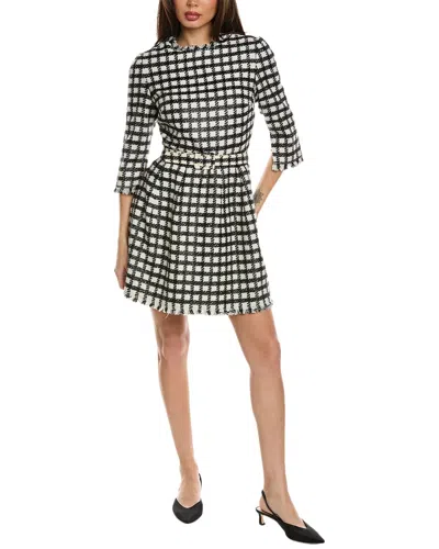 Oscar De La Renta Tweed Wool-blend Dress In White