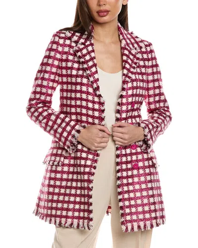 Oscar De La Renta Tweed Wool-blend Jacket In White