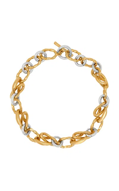 Oscar De La Renta Twisted Knot Necklace In Gold
