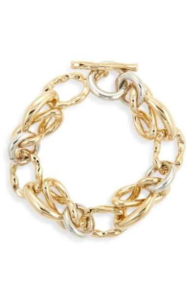 Oscar De La Renta Twisted O Knot Mixed Metal Bracelet