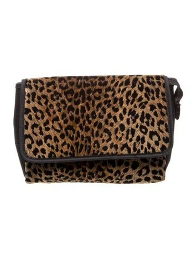 Pre-owned Oscar De La Renta Velvet Clutch In Brown