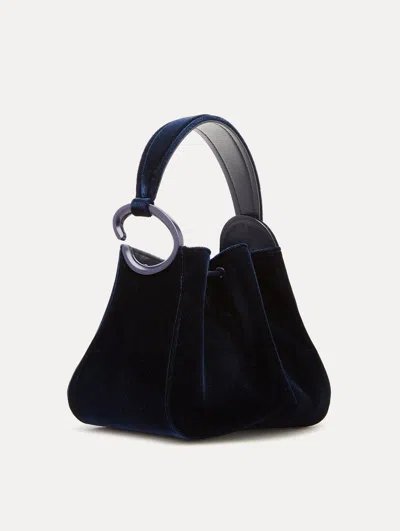 Oscar De La Renta Velvet O Handle Bag