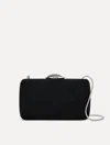 Oscar De La Renta Velvet O Minaudire In Black
