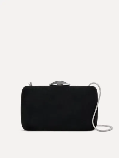 Oscar De La Renta Velvet O Minaudire In Black