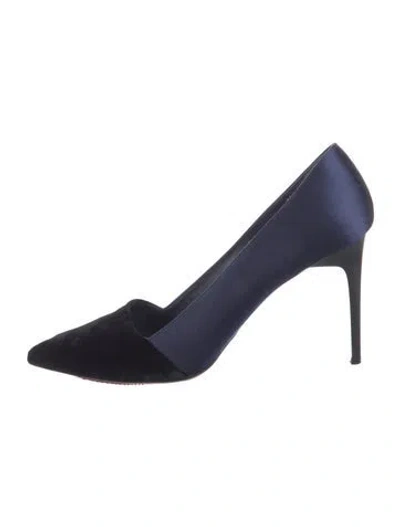 Pre-owned Oscar De La Renta Velvet Pumps In Multi