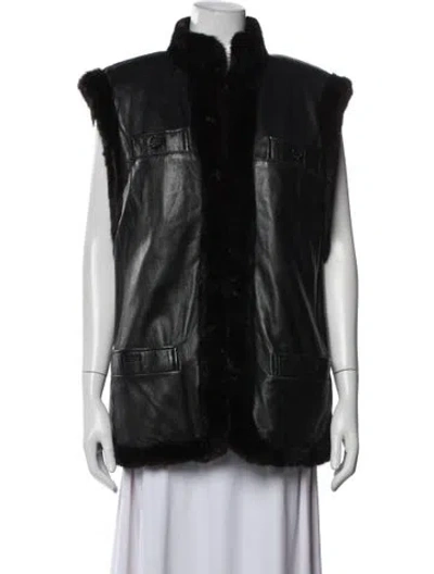 Pre-owned Oscar De La Renta Vest In Black