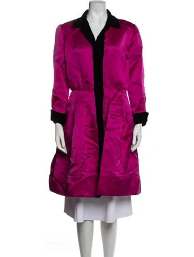 Pre-owned Oscar De La Renta Vintage 1980's Coat In Pink