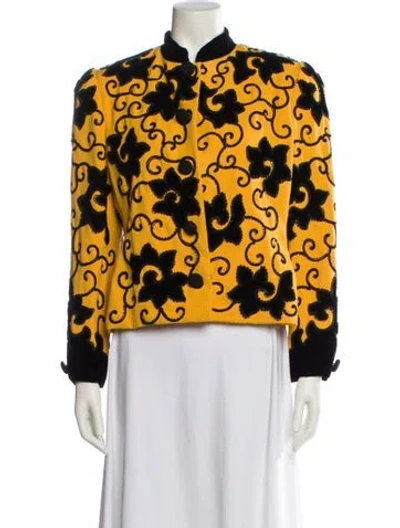 Pre-owned Oscar De La Renta Vintage 1980's Evening Jacket In Multi