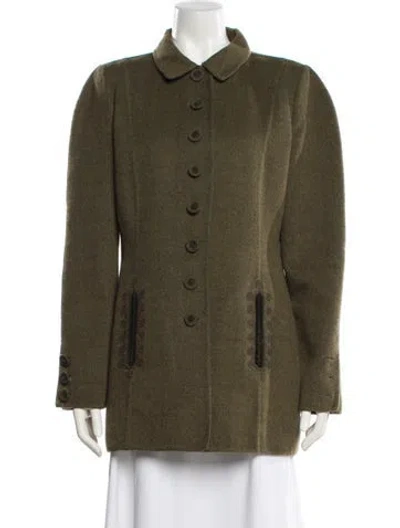 Pre-owned Oscar De La Renta Vintage 1990's Evening Jacket In Green