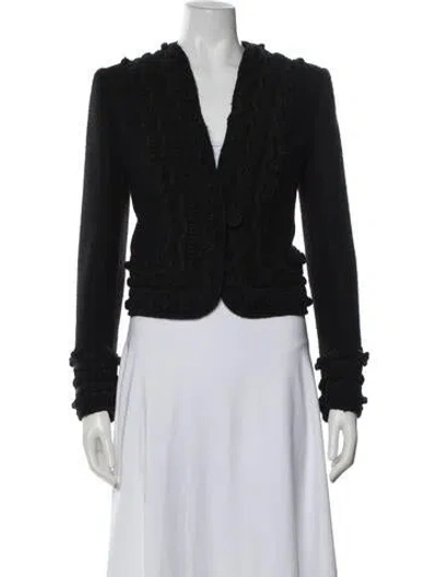 Pre-owned Oscar De La Renta Vintage 2000's Jacket In Black