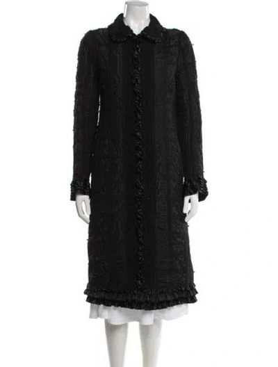 Pre-owned Oscar De La Renta Vintage 2003 Coat In Black