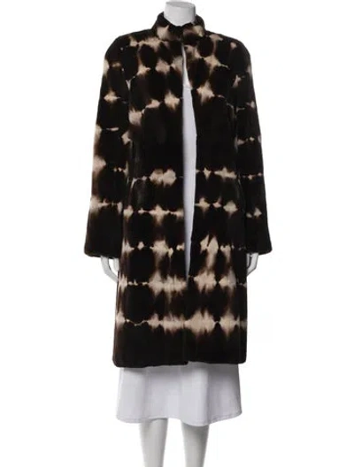 Pre-owned Oscar De La Renta Vintage 2005 Coat In Brown