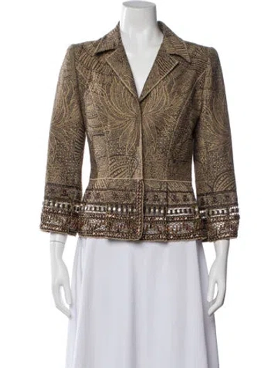Pre-owned Oscar De La Renta Vintage 2006 Blazer In Brown