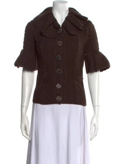 Pre-owned Oscar De La Renta Vintage 2007 Sweater In Brown