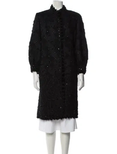Pre-owned Oscar De La Renta Vintage 2008 Fur Coat W/ Tags In Black