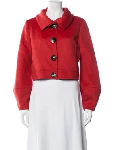 Pre-owned Oscar De La Renta Vintage 2009 Jacket In Red