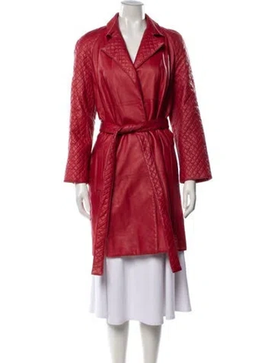 Pre-owned Oscar De La Renta Vintage 2010 Coat In Red