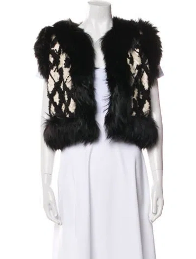 Pre-owned Oscar De La Renta Vintage 2011 Vest In Black