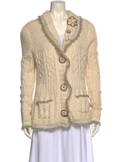 Pre-owned Oscar De La Renta Vintage Cashmere Sweater In Neutral