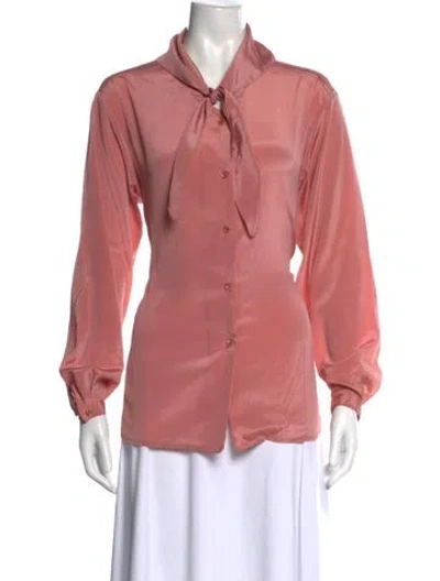 Pre-owned Oscar De La Renta Vintage Collectibles Blouse In Pink