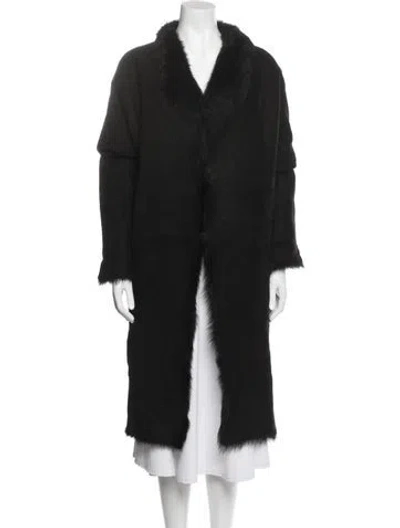 Pre-owned Oscar De La Renta Vintage Fur Coat In Black