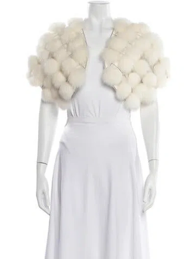 Pre-owned Oscar De La Renta Vintage Fur Jacket In Neutrals
