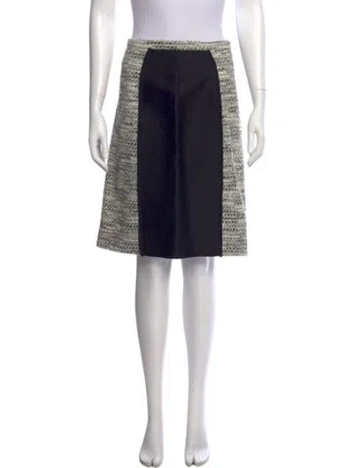 Pre-owned Oscar De La Renta Vintage Knee-length Skirt In Black