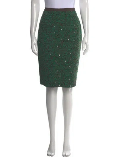 Pre-owned Oscar De La Renta Vintage Knee-length Skirt In Multi