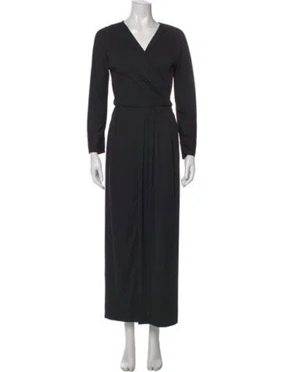 Pre-owned Oscar De La Renta Vintage Long Dress In Black