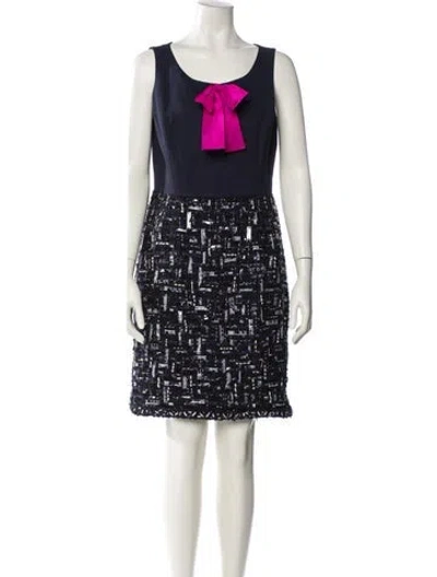 Pre-owned Oscar De La Renta Vintage Mini Dress In Multi