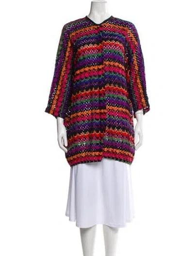 Pre-owned Oscar De La Renta Vintage Striped Sweater In Multi