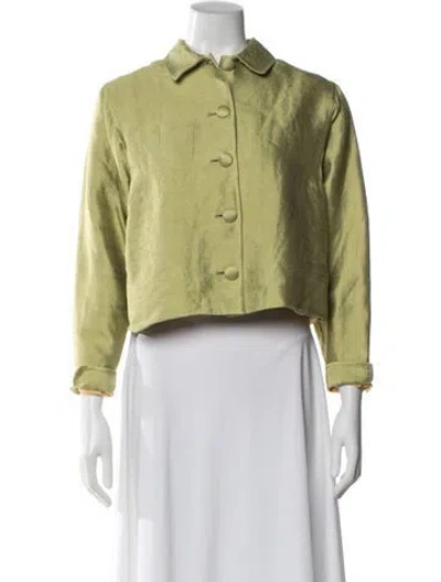 Pre-owned Oscar De La Renta Vintage Wool Evening Jacket In Green