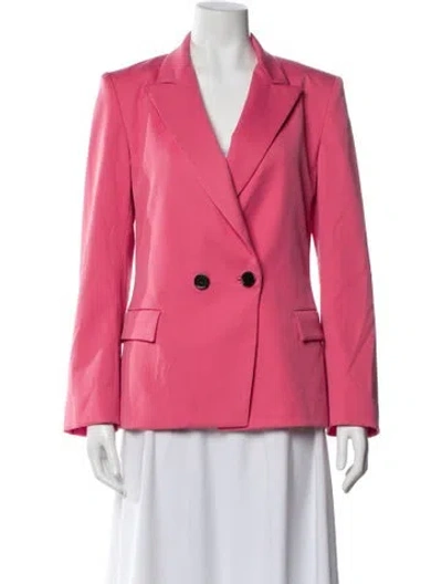 Pre-owned Oscar De La Renta Virgin Wool Blazer In Pink