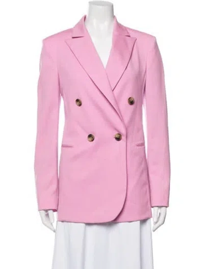 Pre-owned Oscar De La Renta Virgin Wool Blazer In Pink