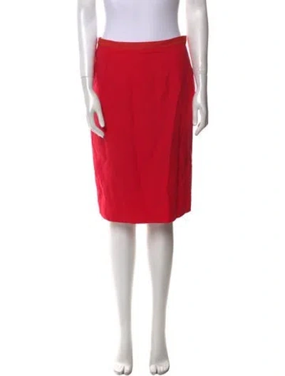 Pre-owned Oscar De La Renta Virgin Wool Knee-length Skirt In Multi