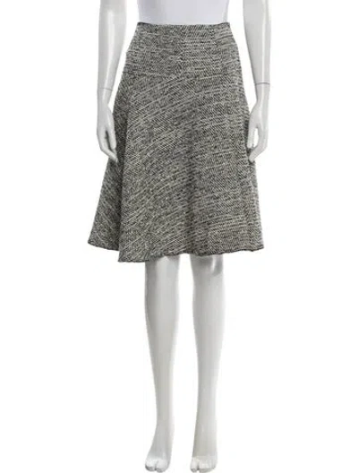 Pre-owned Oscar De La Renta Virgin Wool Knee-length Skirt In Multi