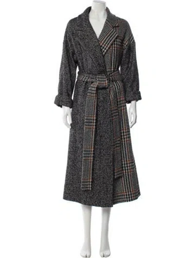 Pre-owned Oscar De La Renta Virgin Wool Printed Evening Jacket In Multi