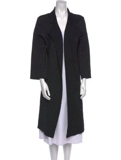 Pre-owned Oscar De La Renta Virgin Wool Printed Sweater In Black