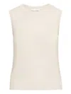 Oscar De La Renta Virgin Wool Top In Neutral